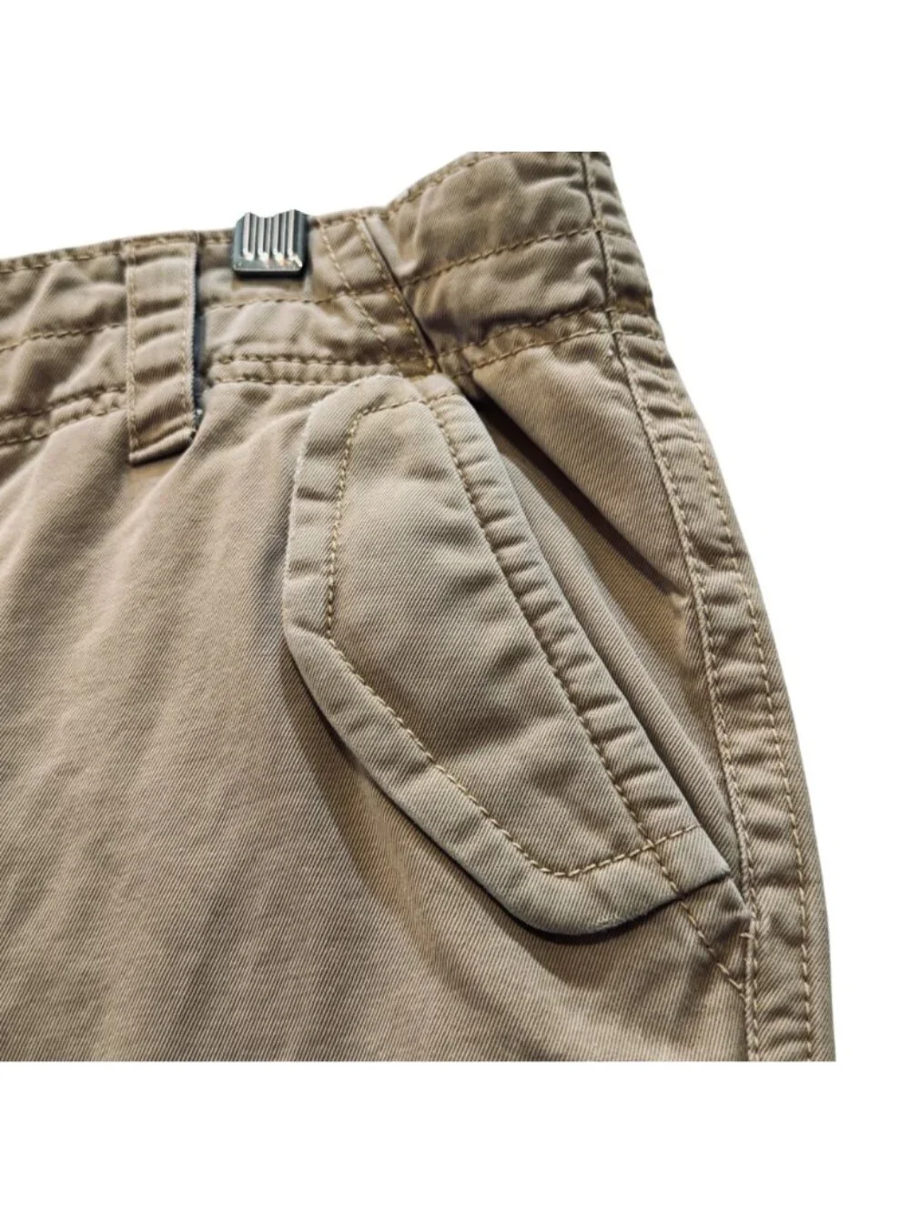 Khaki Chinos Women's Size 12 R Wide Leg Cotton Preppy Y2K Style by Old Navy - Picture 6 of 8